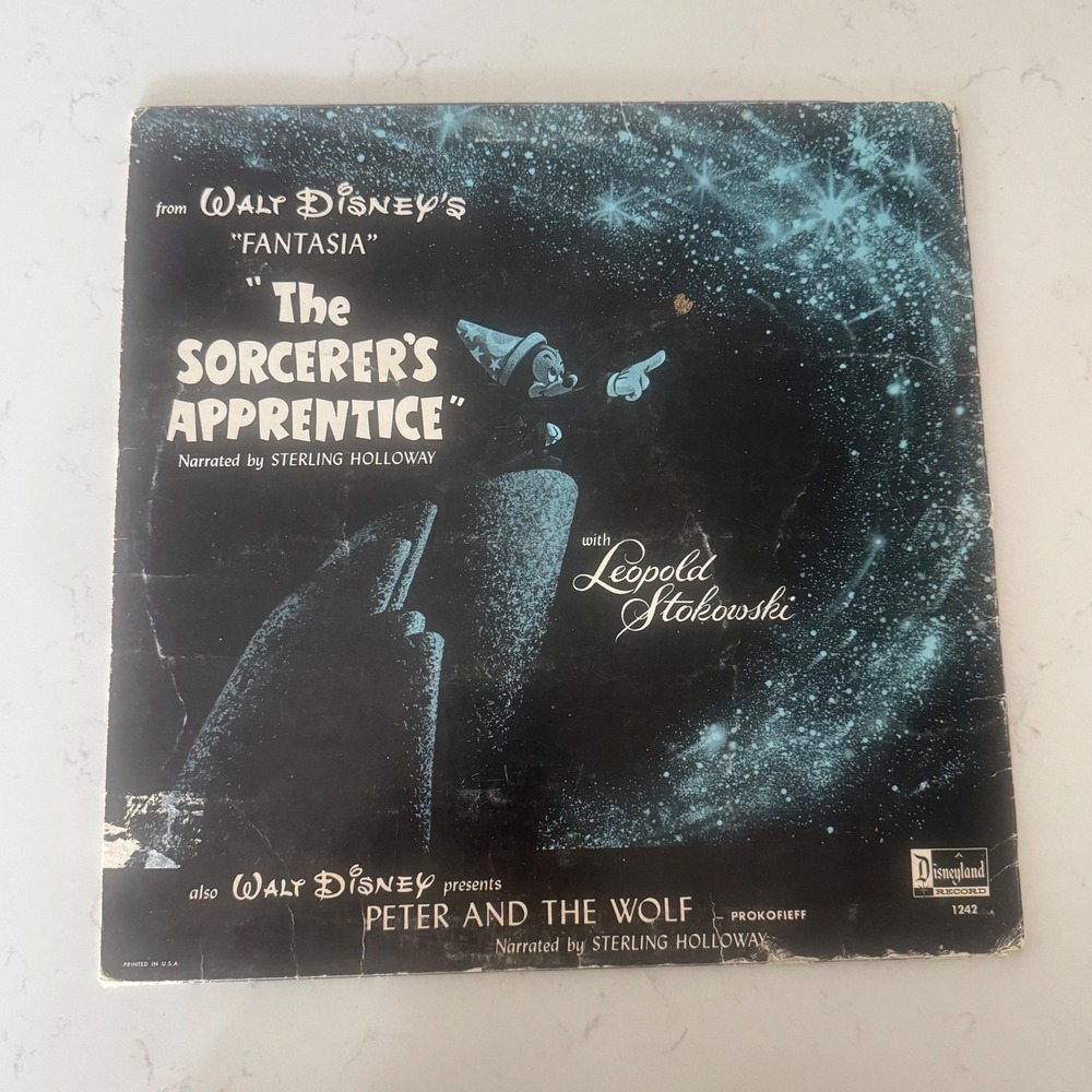 VTG Walt Disney Sorcerer's Apprentice Peter & the Wolf Vinyl Disneyland‎ Record